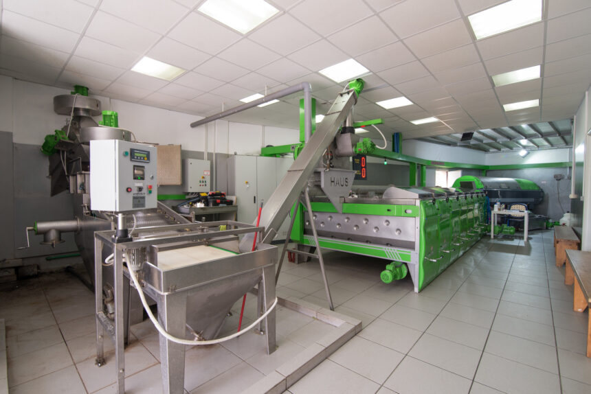 Photograph of the machinery used in our olive mill.