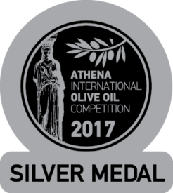 Silver medal in Athena international olive oil competition for 2017.